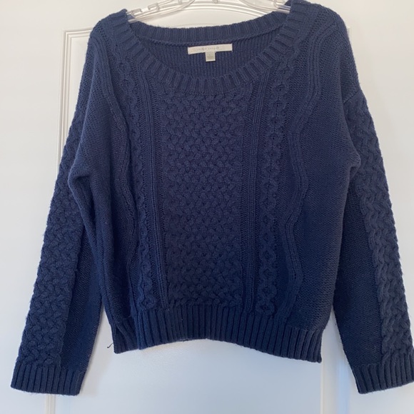 LC Lauren Conrad Sweaters - LC Lauren Conrad Navy Cable Knit Sweater